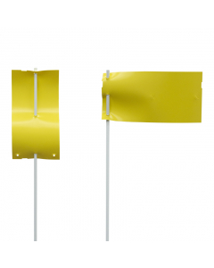 T.T. Miross etiket PVC 350 µ / 20,3 x 10 cm geel